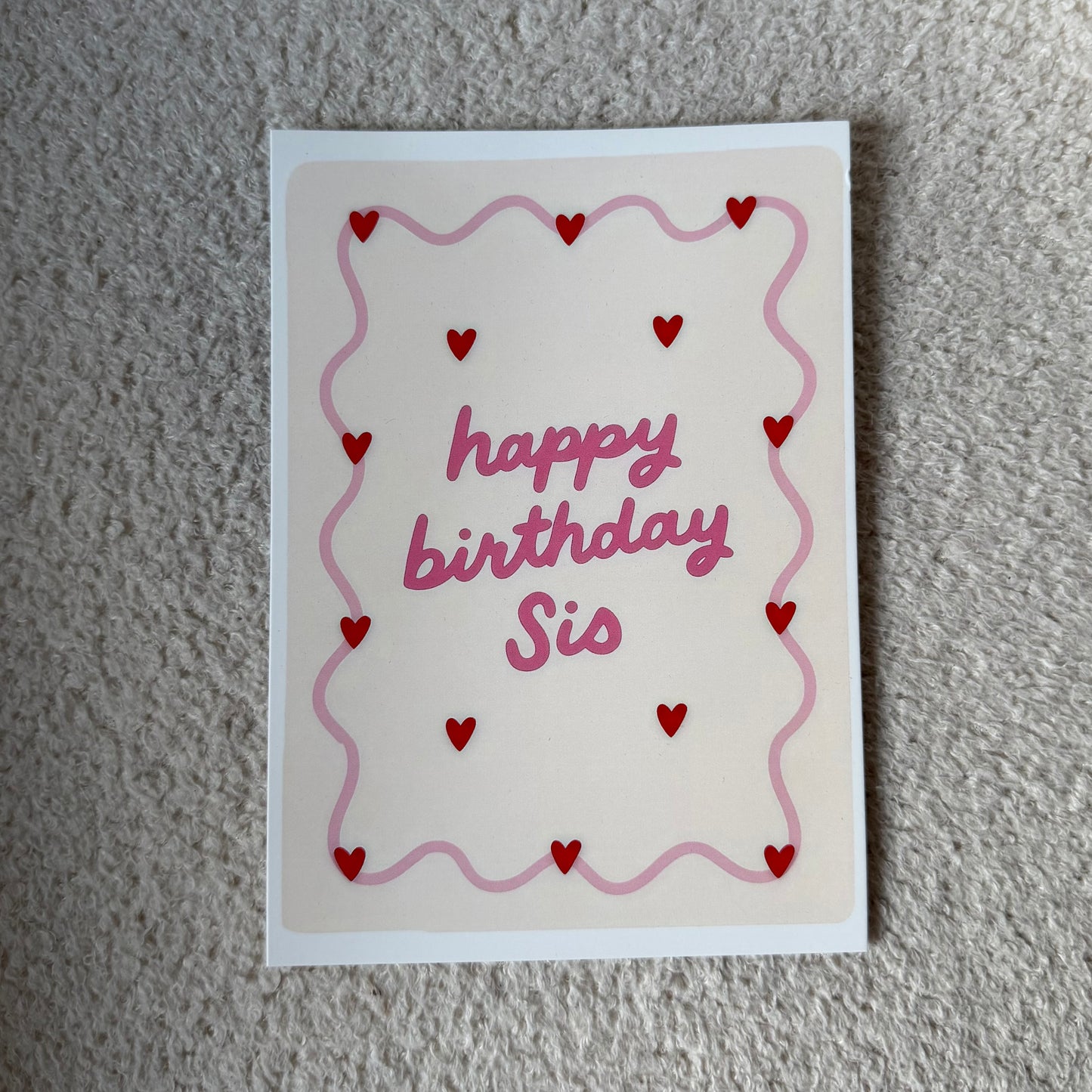 Carte « Happy Birthday Sis »