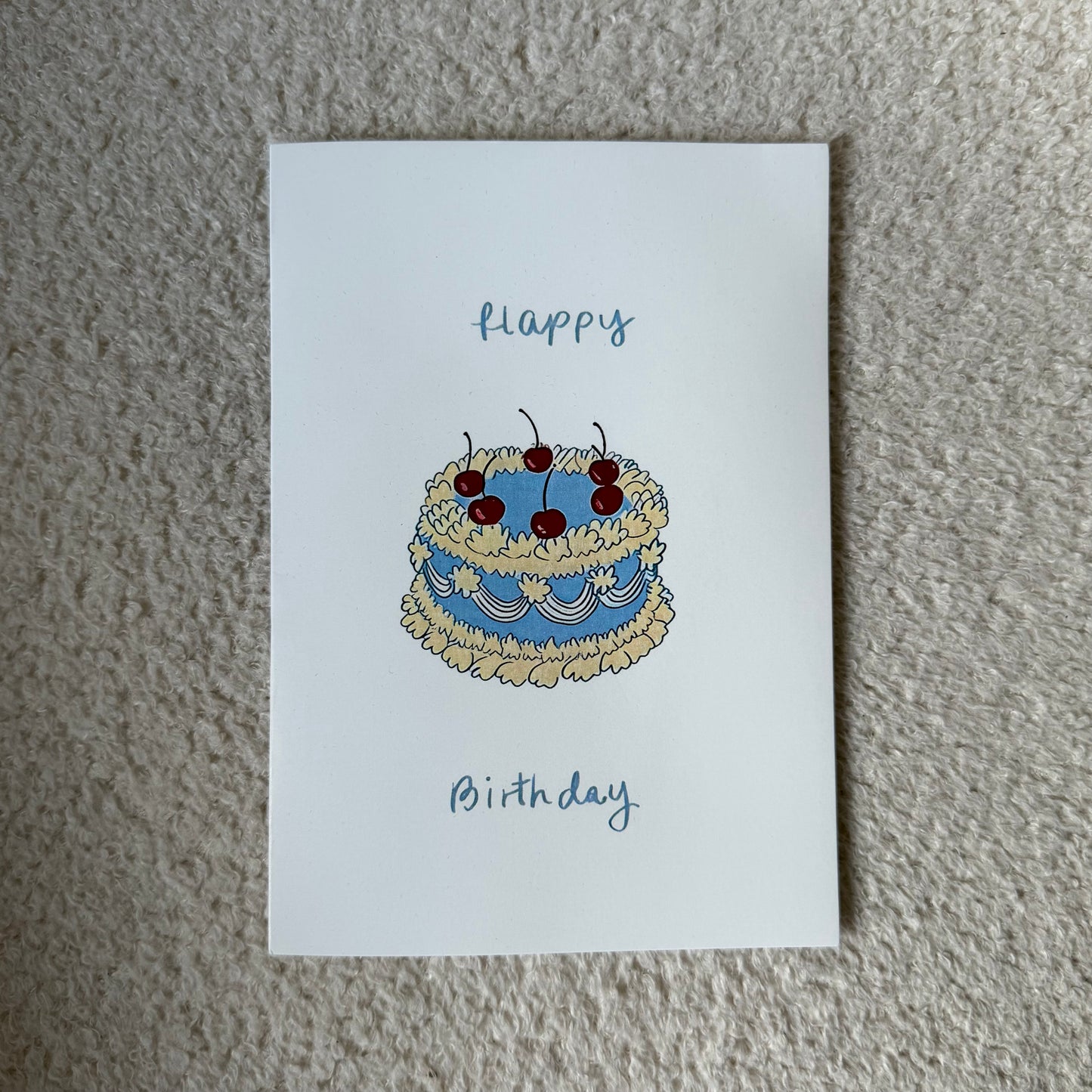 Carte « Happy Birthday » Bleu