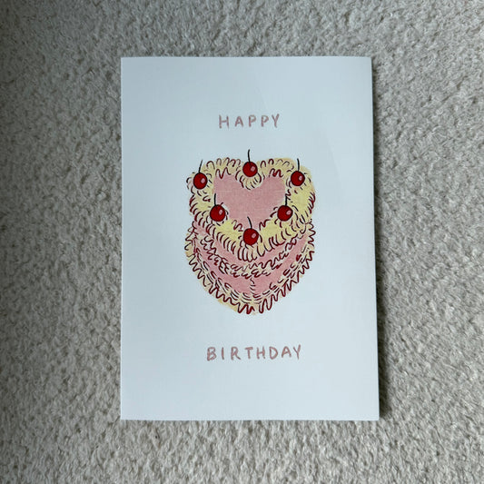 Carte « Happy Birthday » Rose
