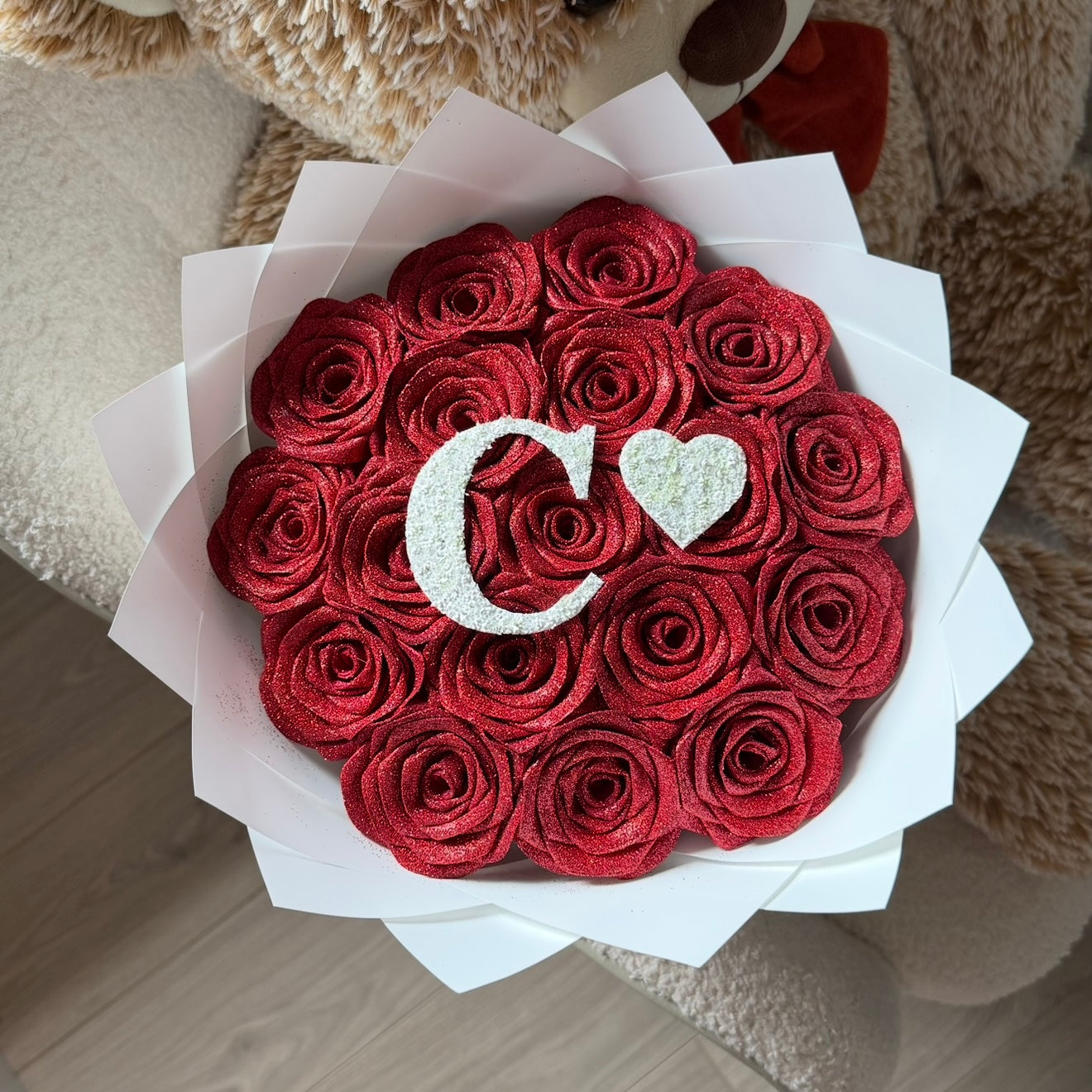 Bouquet Rouge Initiale