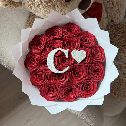 Bouquet Rouge Initiale