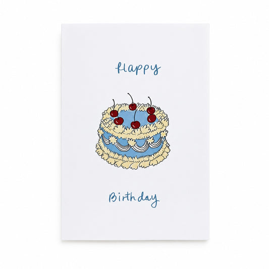 Carte « Happy Birthday » Bleu